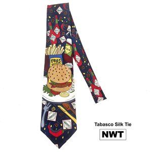 NWT Tabasco Silk Tie – Burger & Fries